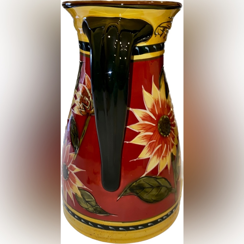 Pier 1 Sunflower Pitcher 72 oz Hand Painted. by DiamondToothNell - Picture 6 of 6
